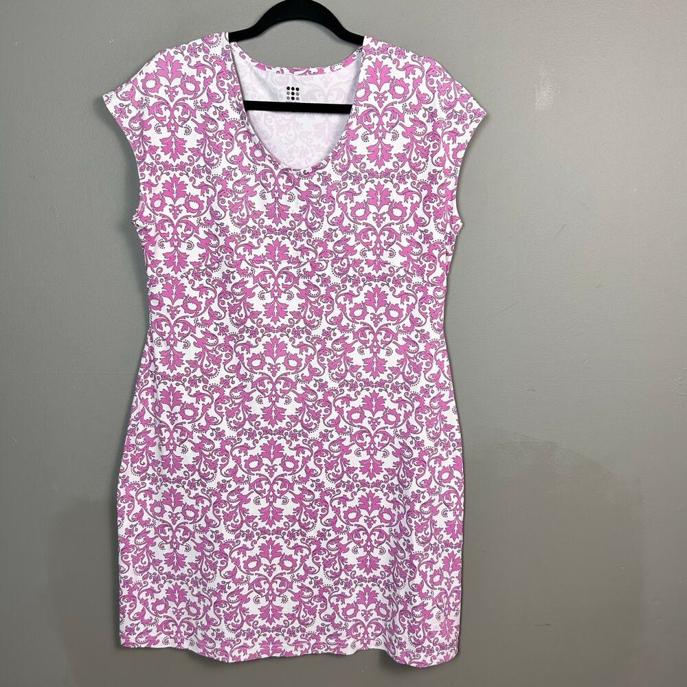 Title Nine dress Large‎ athletic sporty scroll pink tennis pickleball floral